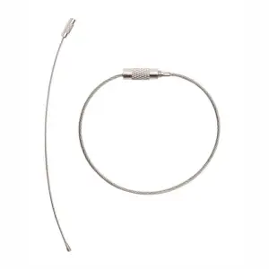Metalen staalkabel kofferlabel bevestigings-loop