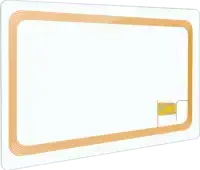 witte blanco MIFARE plastic card op bankpas formaat