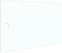 witte blanco plastic card op bankpas formaat met rond gat aan de korte zijde