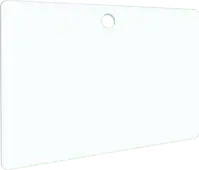 witte blanco plastic card op bankpas formaat met rond gat aan de lange bovenzijde