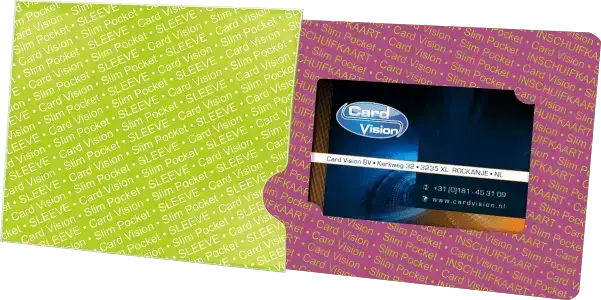 cadeaukaart verpakking voor plastic cards op bankpas formaat