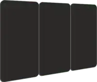 zwarte plastic card bankpasformaat pasje deelbaar in 3 losse labels