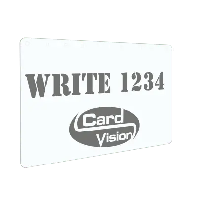 Evolis rewrite plastic card zwart print