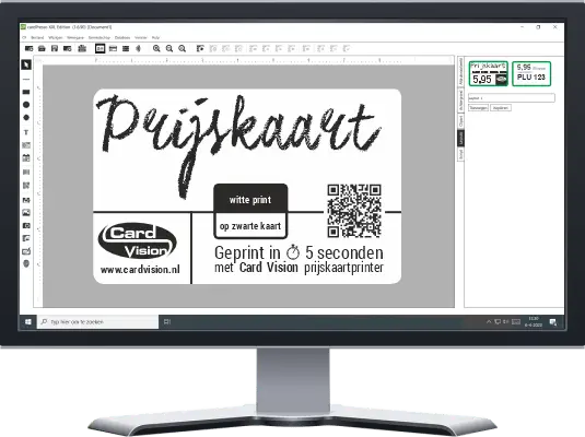 CardPresso invoer scherm prijskaart