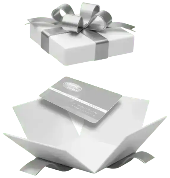 voorbeeld cadeaukaart verpakking doos met strik verrassing