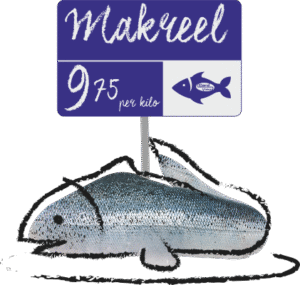 plastic prijskaart makreel