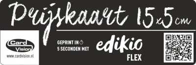 Edikio Flex prijskaart LANG Plastic Prijskaart lang formaat 15x5 cm