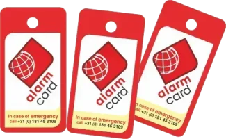 keytag sleutelhanger kaartje op bankpas formaat deelbaar in 3 labels met gaatje